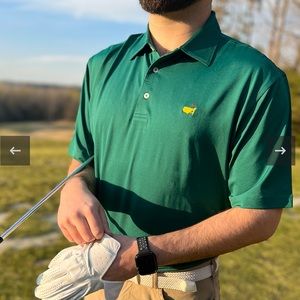 The Masters Performance Golf Polo Shirt Green